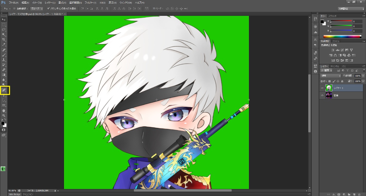 ペンツールでマスク_忍者のphotoshop使い方攻略本