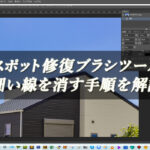 【忍者Photoshop】スポット修復ブラシツールで細い線を消す手順を解説！